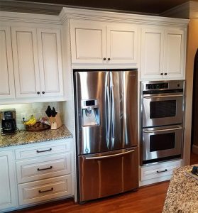 Cabinet Refinishing kitchen cabinets countertops after 279x300